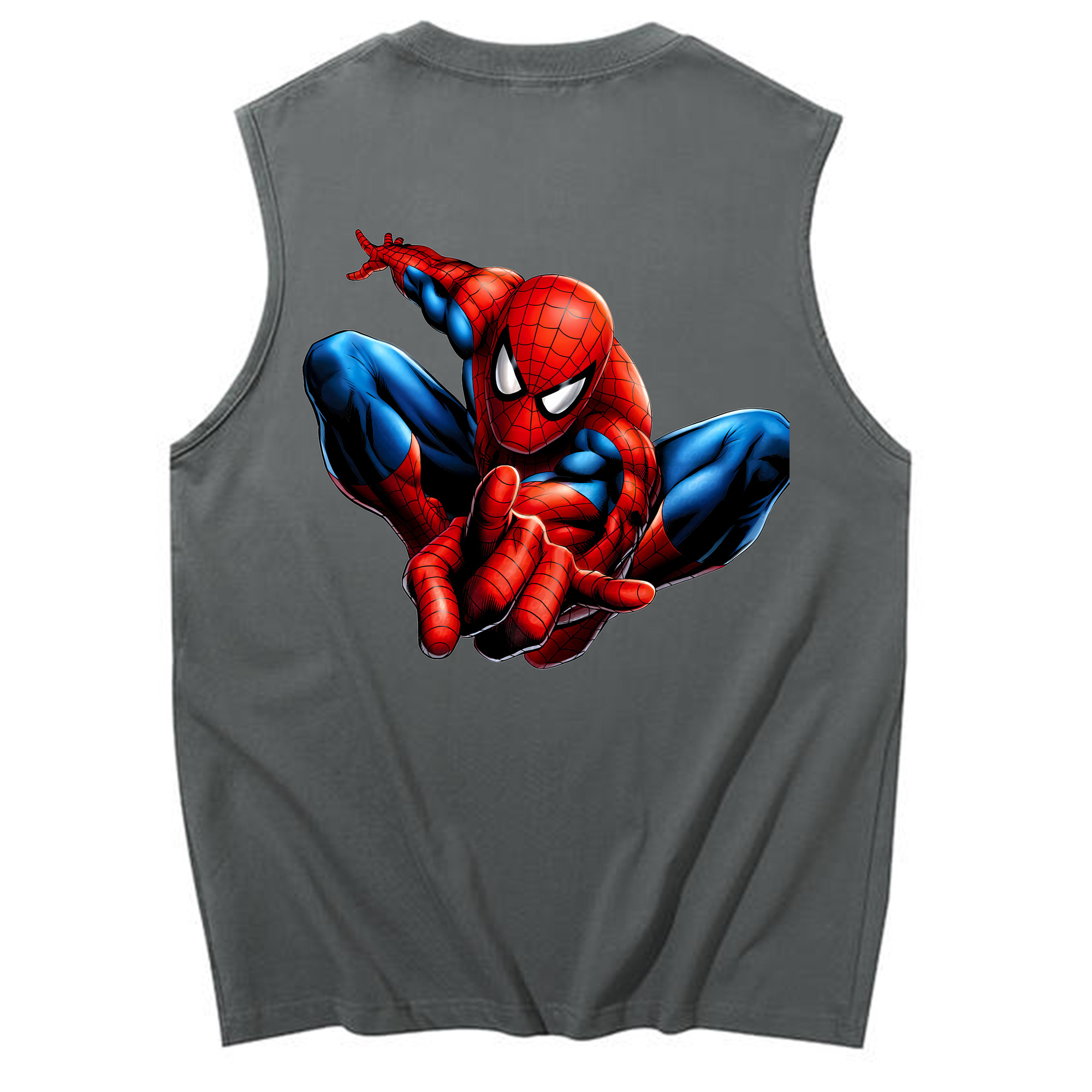 （画像用） Spider Man スパイダーマン コットン100％タンクトップ（背面プリント）